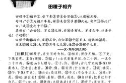 田子为相文言文翻译及注释