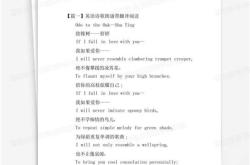 英诗朗诵实践总结英文翻译