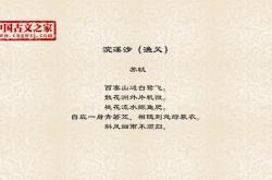 浣溪沙苏轼古文翻译